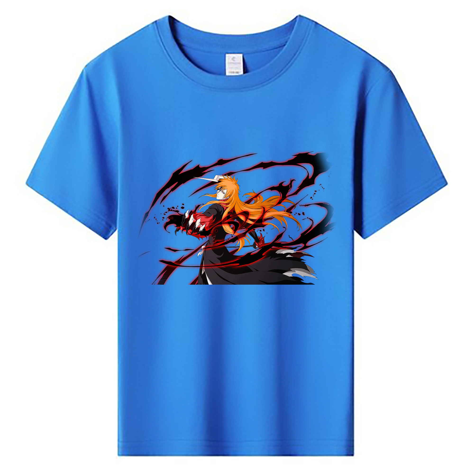 （画像用） ブリーチ 黒崎一護（くろさき いちご）BLEACH Kurosaki Ichigo 綿100％キッズTシャツ（フロントプリント）